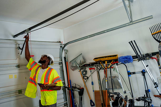 Professional Garage Door Roller Replacement technician working in Union County County, GA